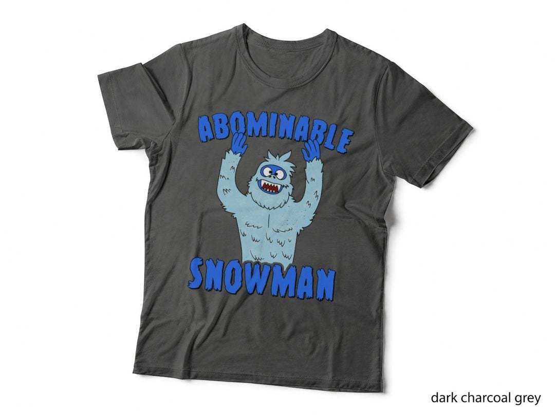 Retro Abominable Snowman T-Shirt, Vintage Snowman Print, Winter Fun Design