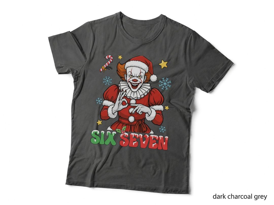Scary Clown Christmas T-Shirt, Festive Horror Humor, Halloween Costume