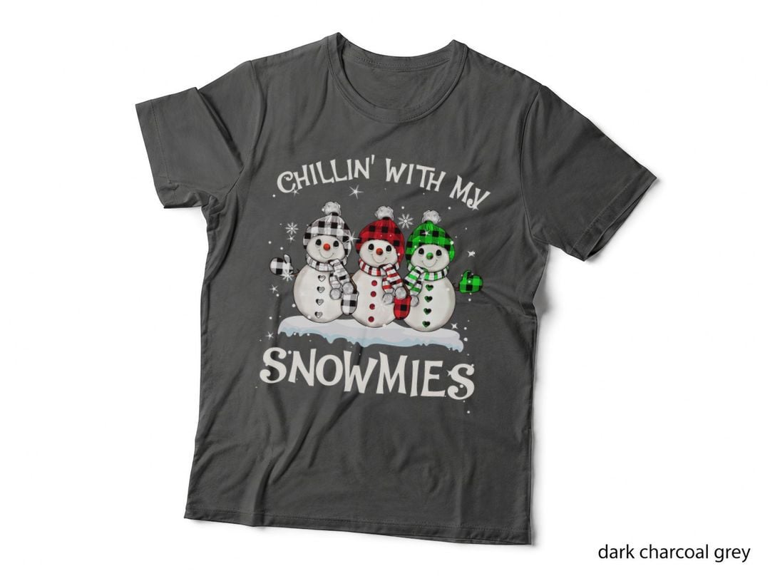 Snowman Family Pajamas T-Shirt, Christmas Holiday Print, Cozy Snowman Design