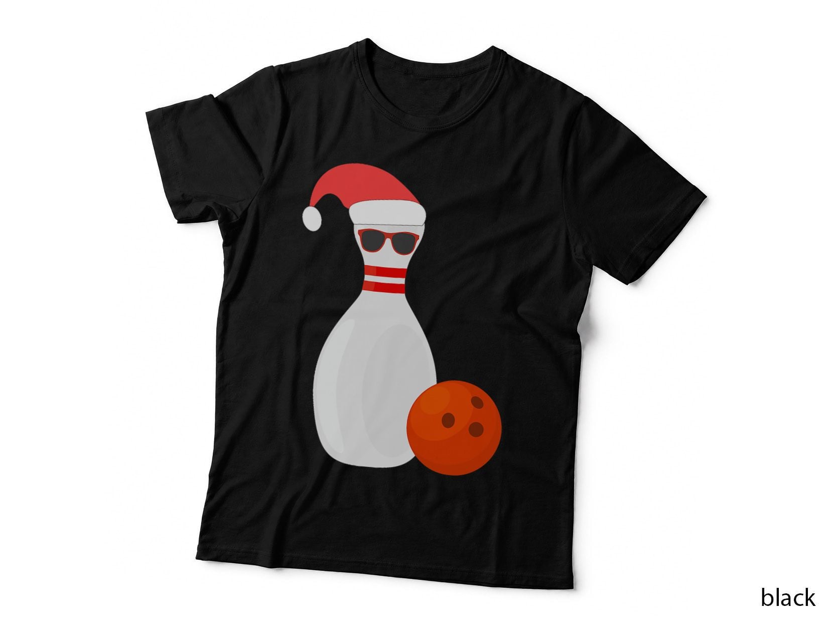 Sports Christmas Bowling T-Shirt, Snowman Bowling, Festive Holiday Print