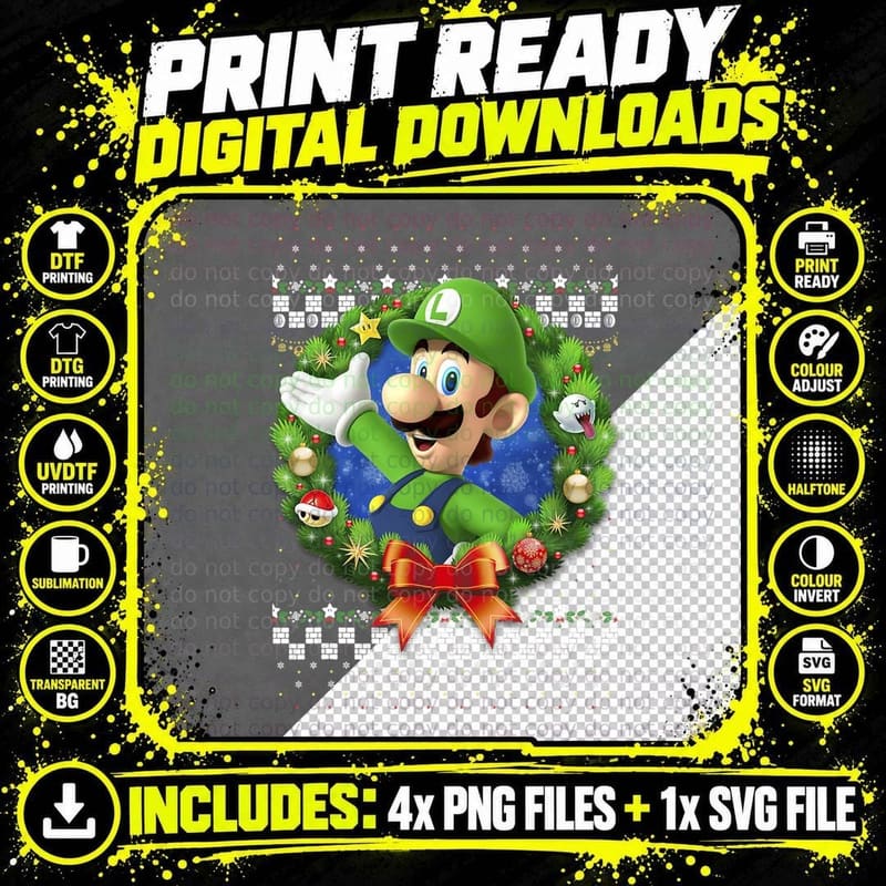 Super Mushroom Kingdom Hero 3D Mushroom Kingdom Hero Png SVG Digital Bundle