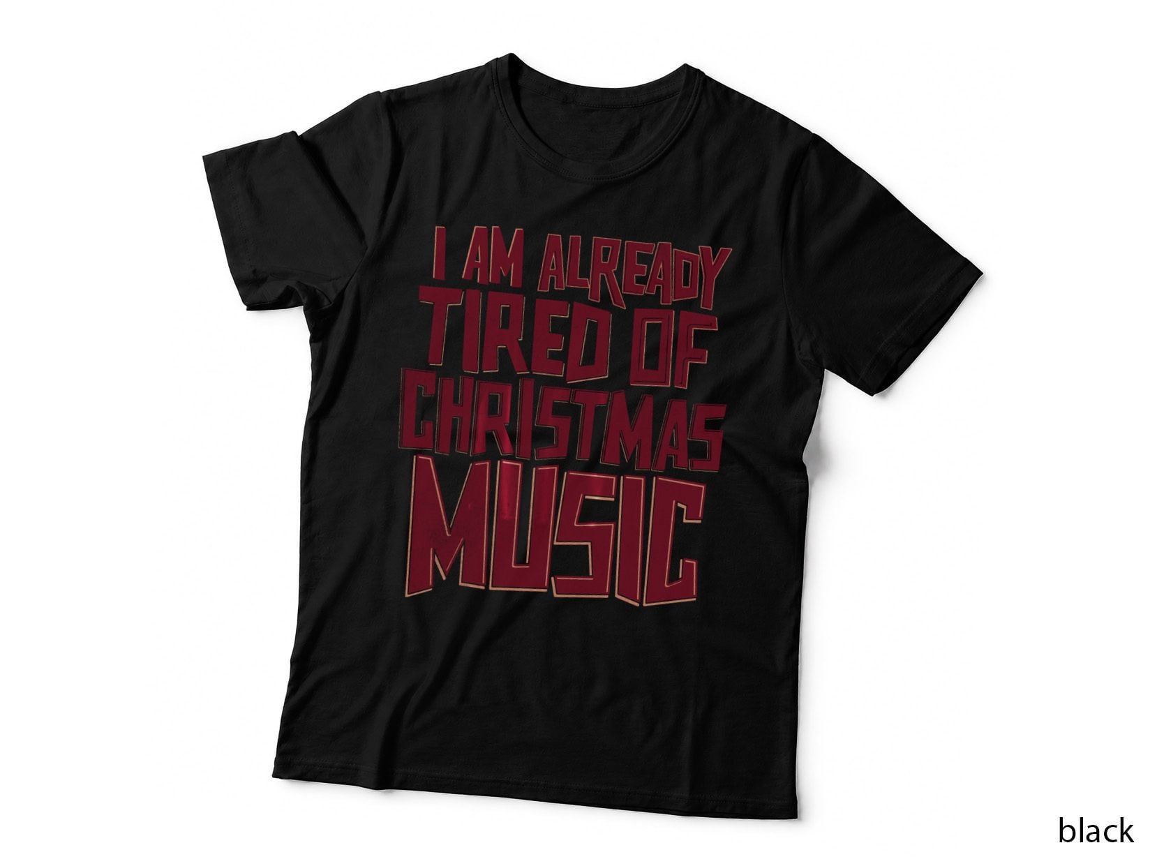 Tired Tunes Christmas Funny Santa Hoodie, Xmas Present T-Shirt