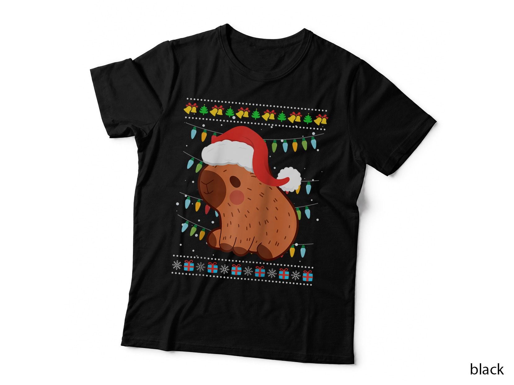 Ugly Christmas Guinea Pig Rodent Pet Christmas T-Shirt