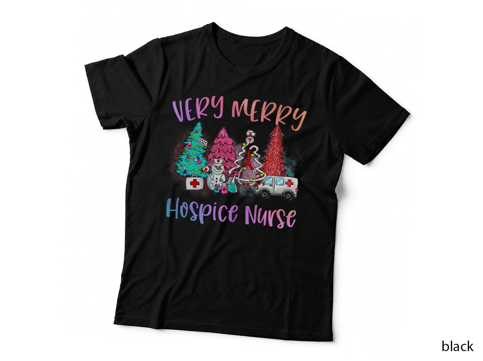 Very Merry Hospice Nurse Christmas Tree Hospice Nurse Pajama T-Shirt
