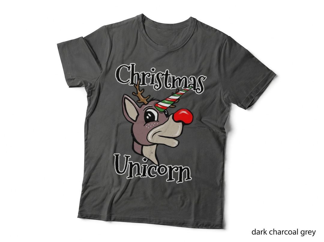 Vintage Funny Unicorn Christmas Reindeer Holiday Design Pullover Hoodie T-Shirt