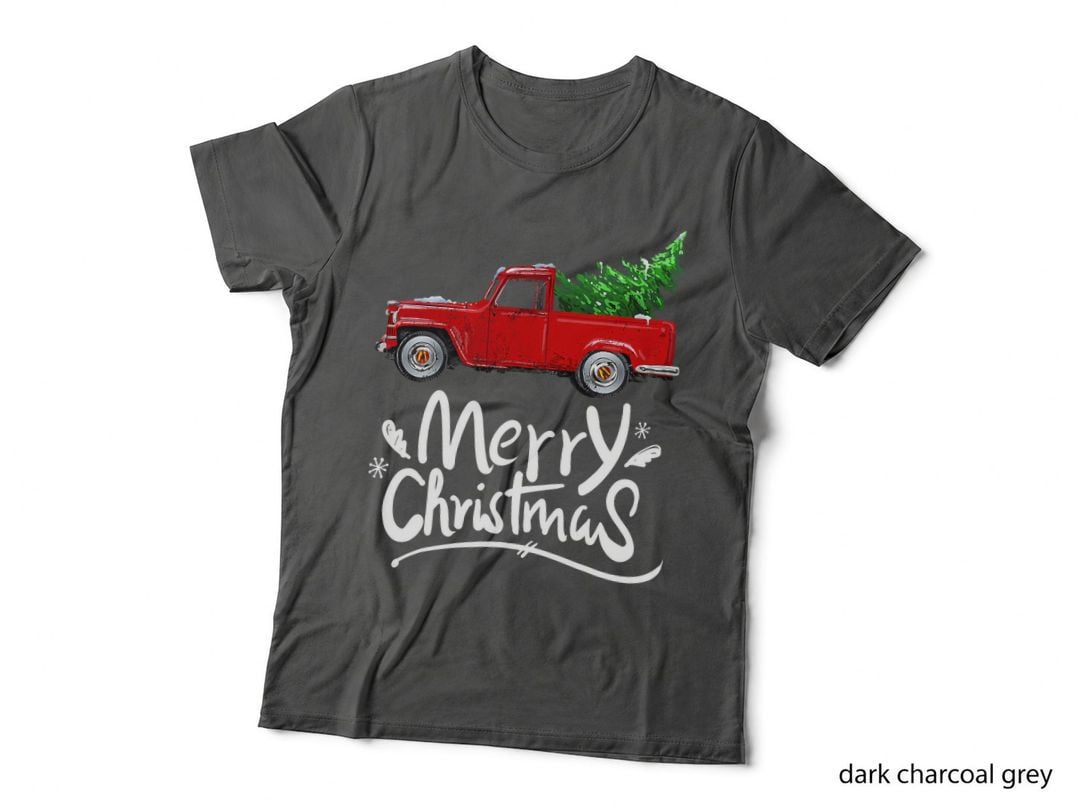 Vintage Wagon Red Truck Christmas Tree Pajama Gift T-Shirt