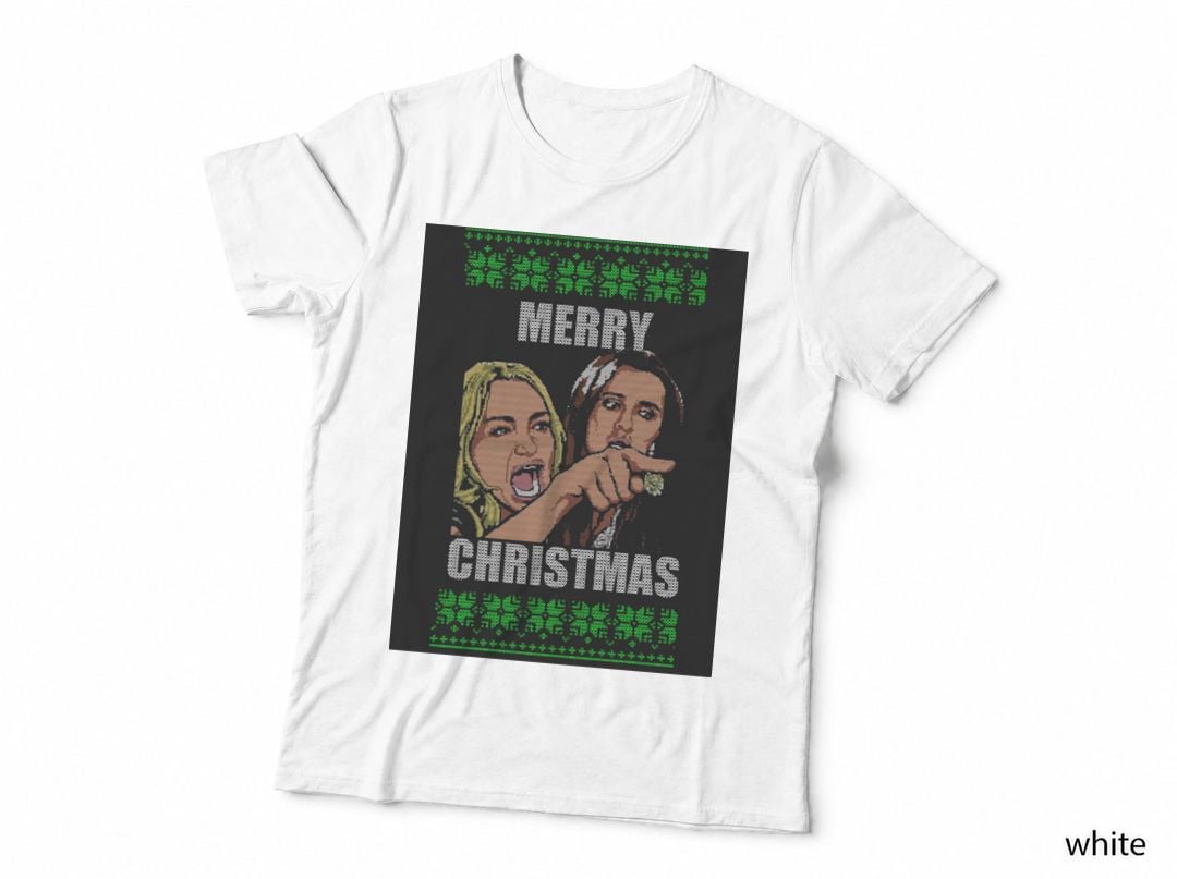 Yelling at Cat Meme - Merry Christmas T-Shirt