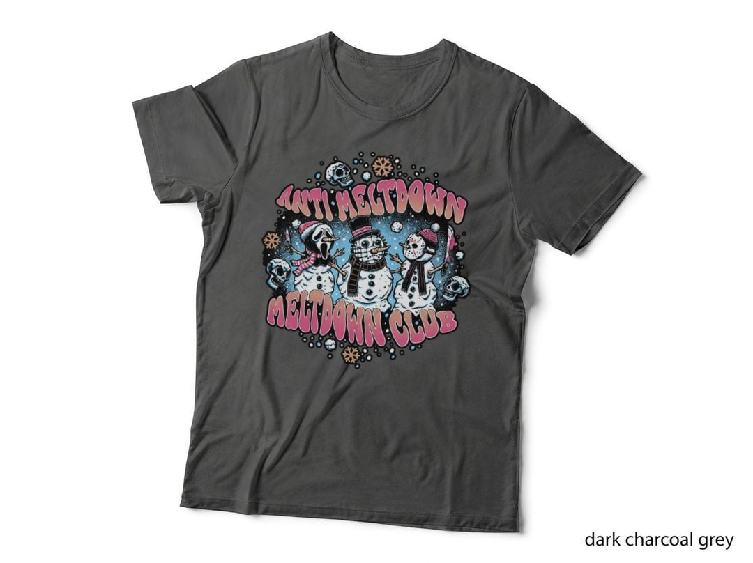 Anti Meltdown Snowman T-Shirt, Retro Horror Tee, Gift for Horror Fans