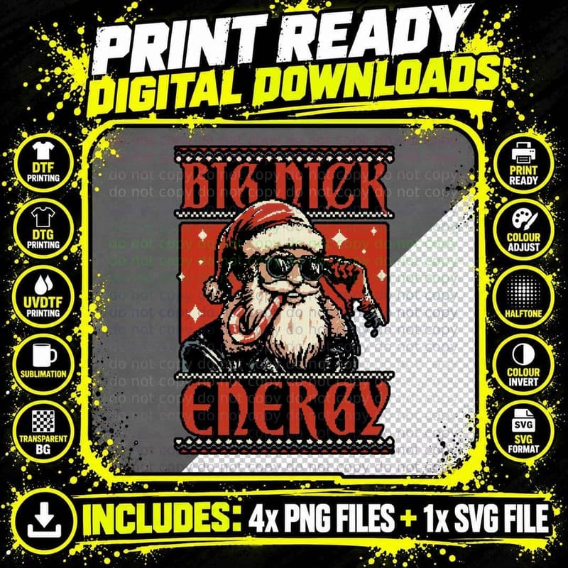 Big Santa Claus T-Shirt, Ugly Sweater Tee Png SVG Digital Bundle