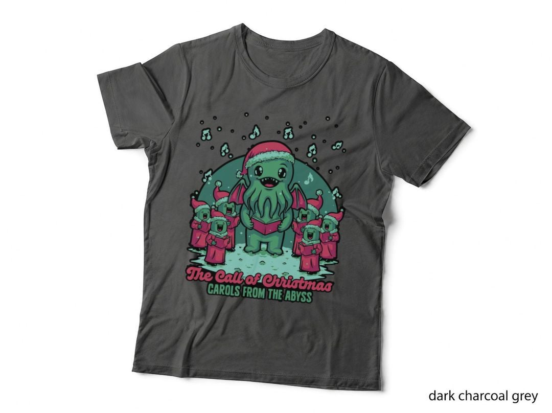 Cthulhu Christmas Carol T-Shirt, Festive Horror Tee, Gift for Horror Fans