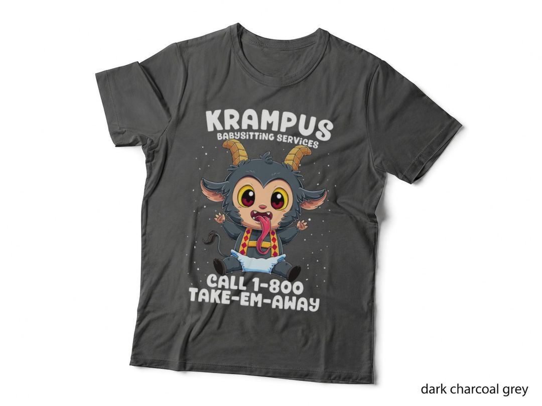 Krampus Babysitting Services Germanic Christmas Demon Horror T-Shirt