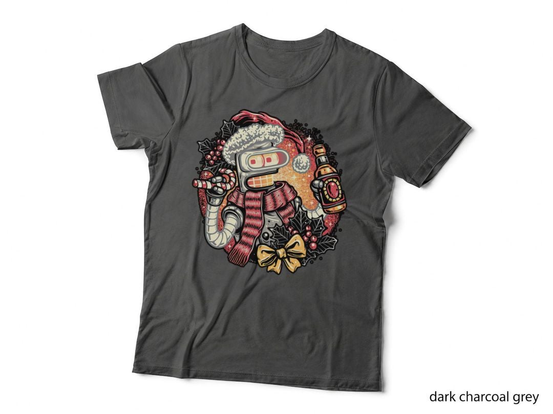 Retro Robot Santa T-Shirt, Vintage Christmas Tee, Gift for Tech Lovers