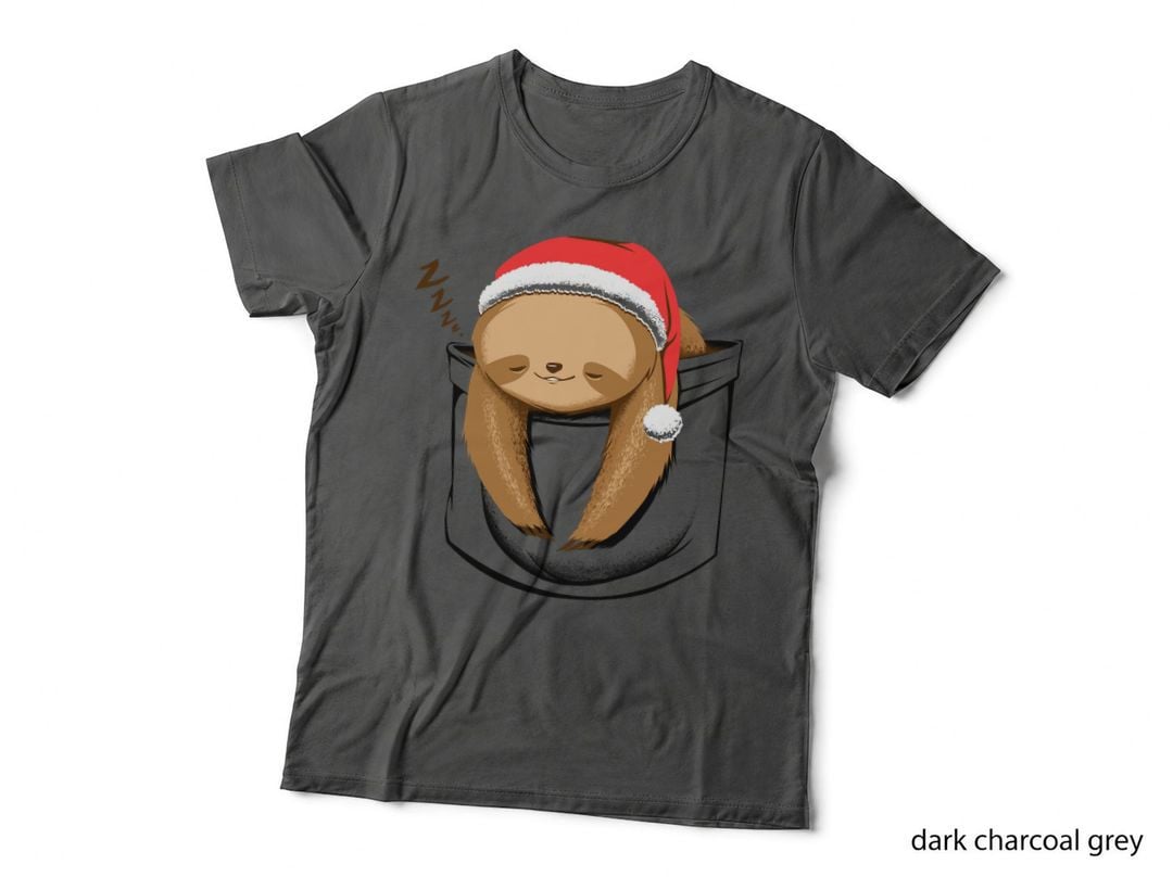 Sloth in a Pocket Xmas T-Shirt