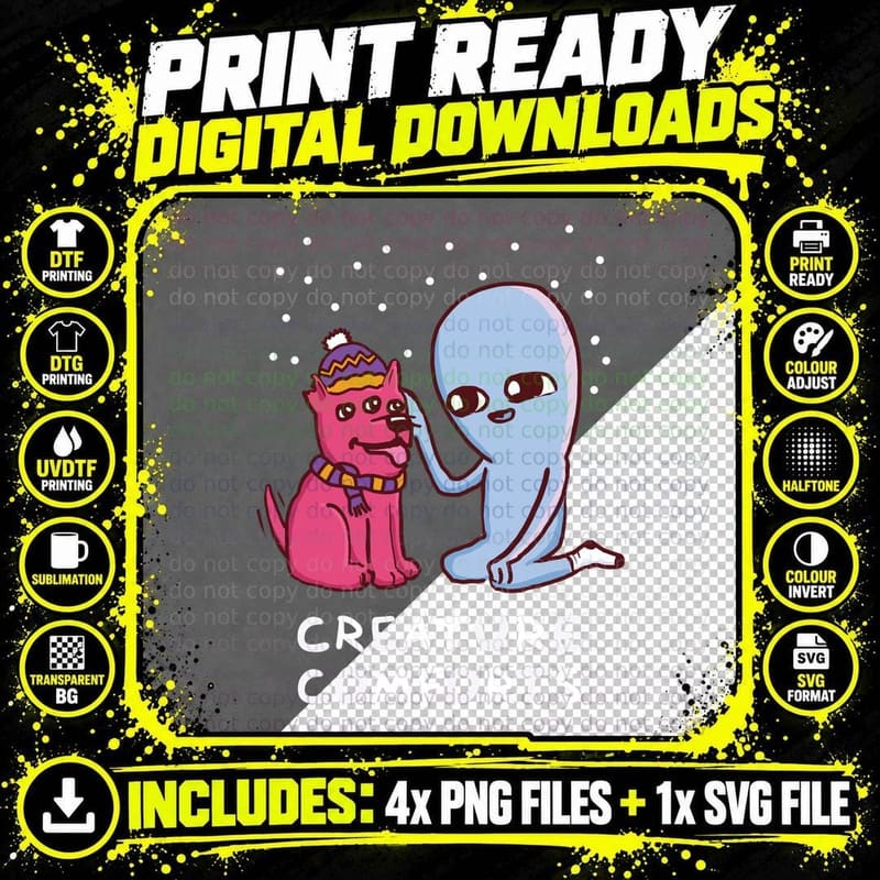 Strange Planet Special Product Creature Comforts I Png SVG Digital Bundle