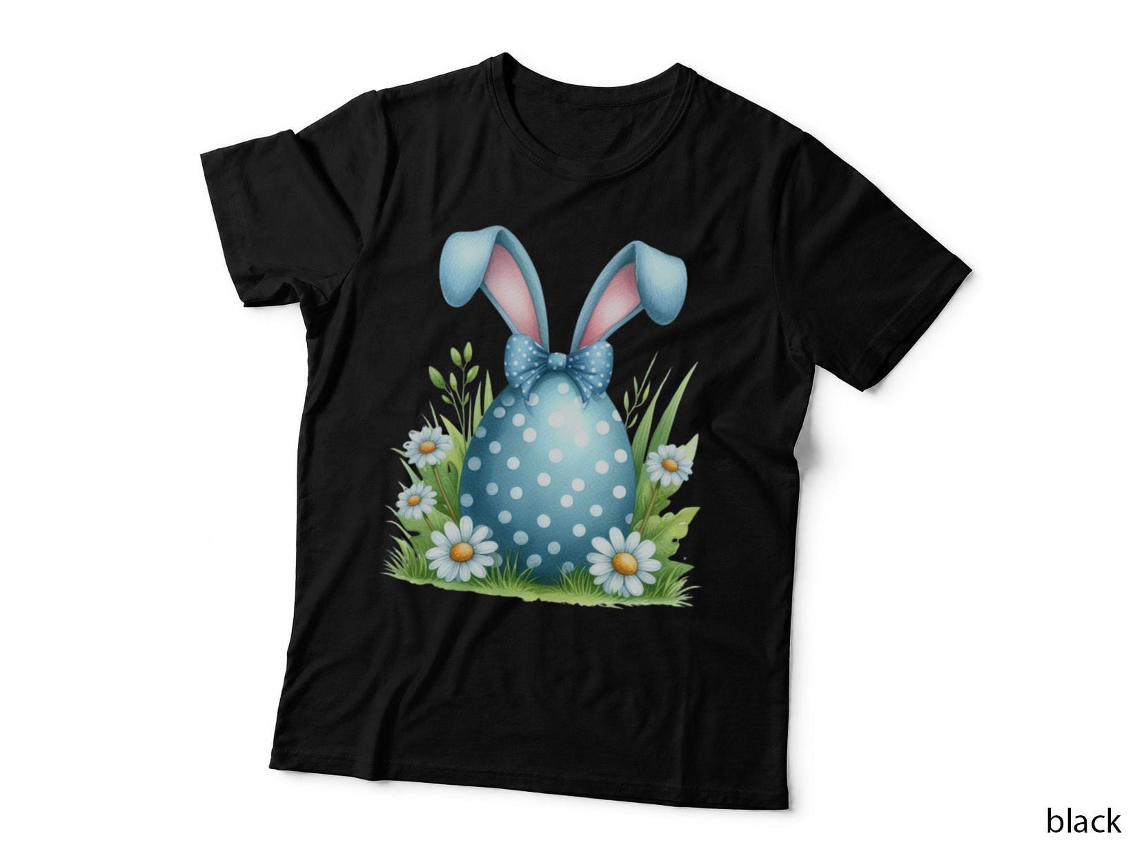 Easter Egg Bunny with Flowers Easter T-Shirt, Easter Graphic Tee