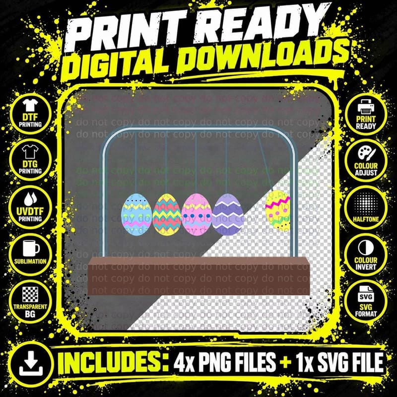 Easter Egg Science T-Shirt, Easter Science Print Png SVG Digital Bundle