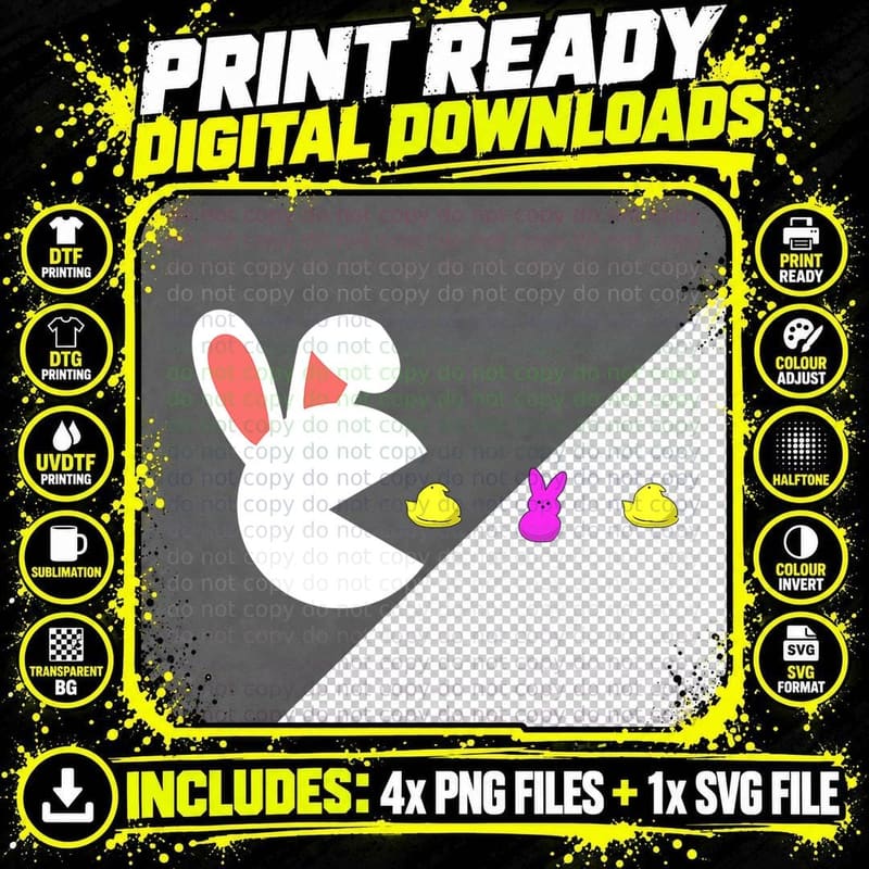 Easter Funny Shirt - Cute Easter Video Gamer T-Shirt Png SVG Digital Bundle