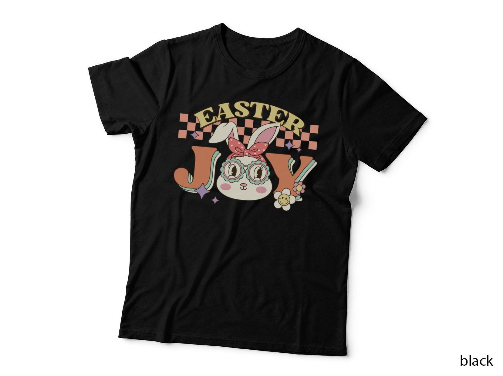 Easter Joy Easter T-Shirt, Easter Bunny with Glasses and Graphic Tee