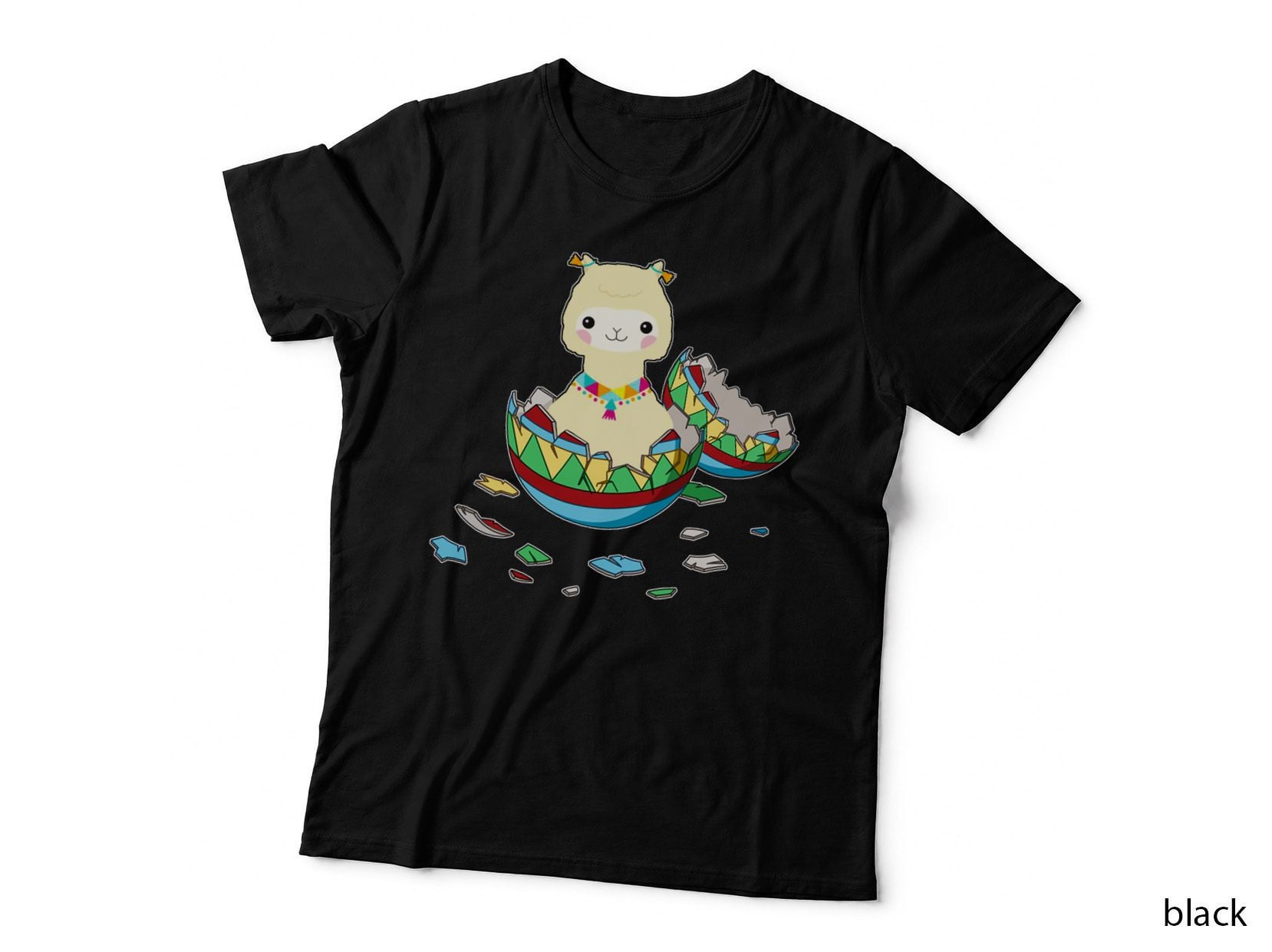 Easter Llama T-Shirt, Easter Egg Hunt, Pet Lover Apparel