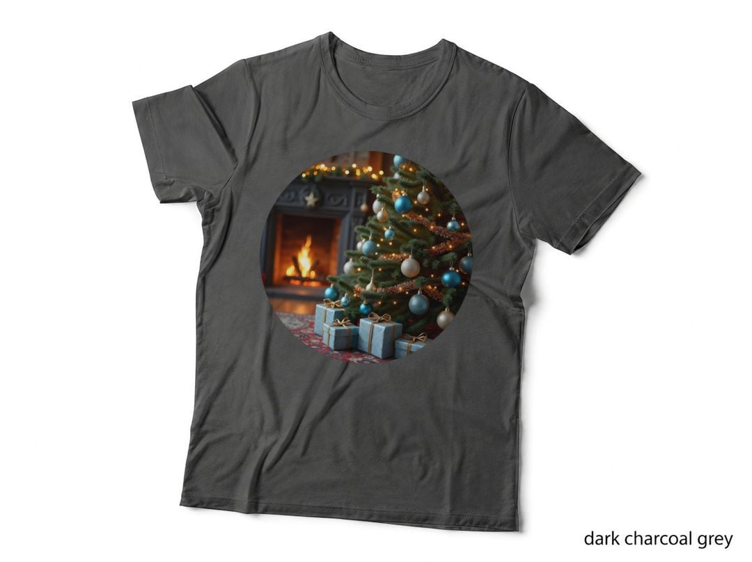 Ornate Blue Christmas Tree T-Shir T-Shirt