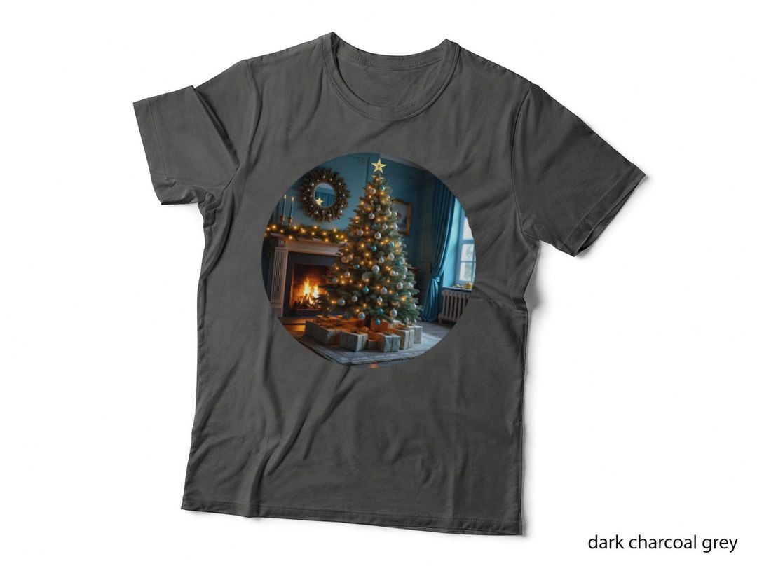 Ornate Christmas Tree with Tinsel T-Shirt