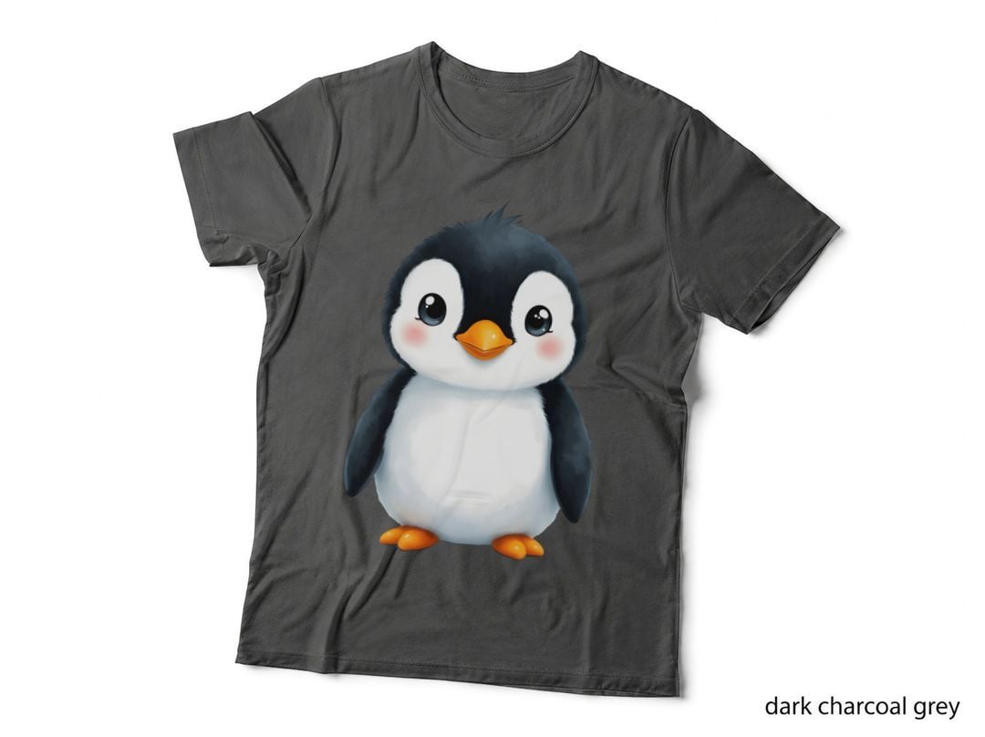 Santa Penguin Rosy Cheeks Snowy Christmas Holiday T-Shirt