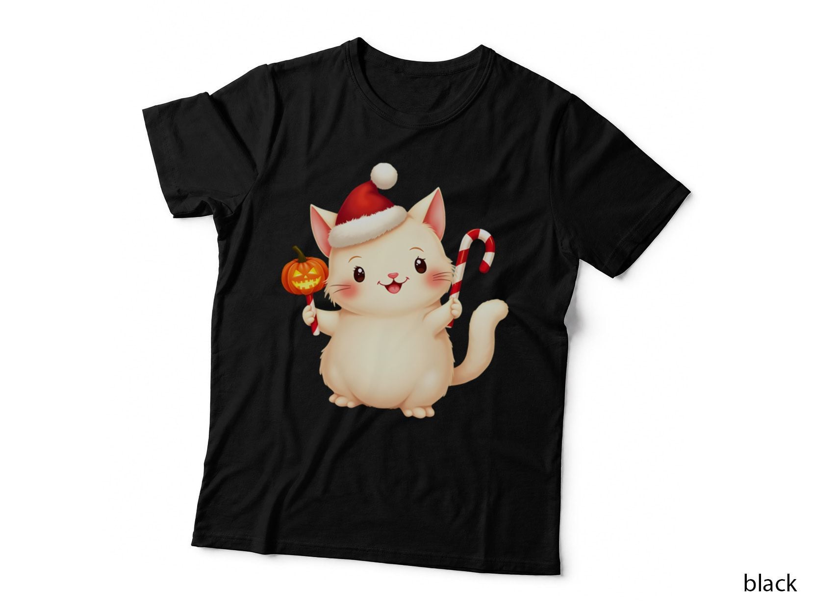 Spooky Christmas Cat, Holiday Halloween 6 T-Shirt