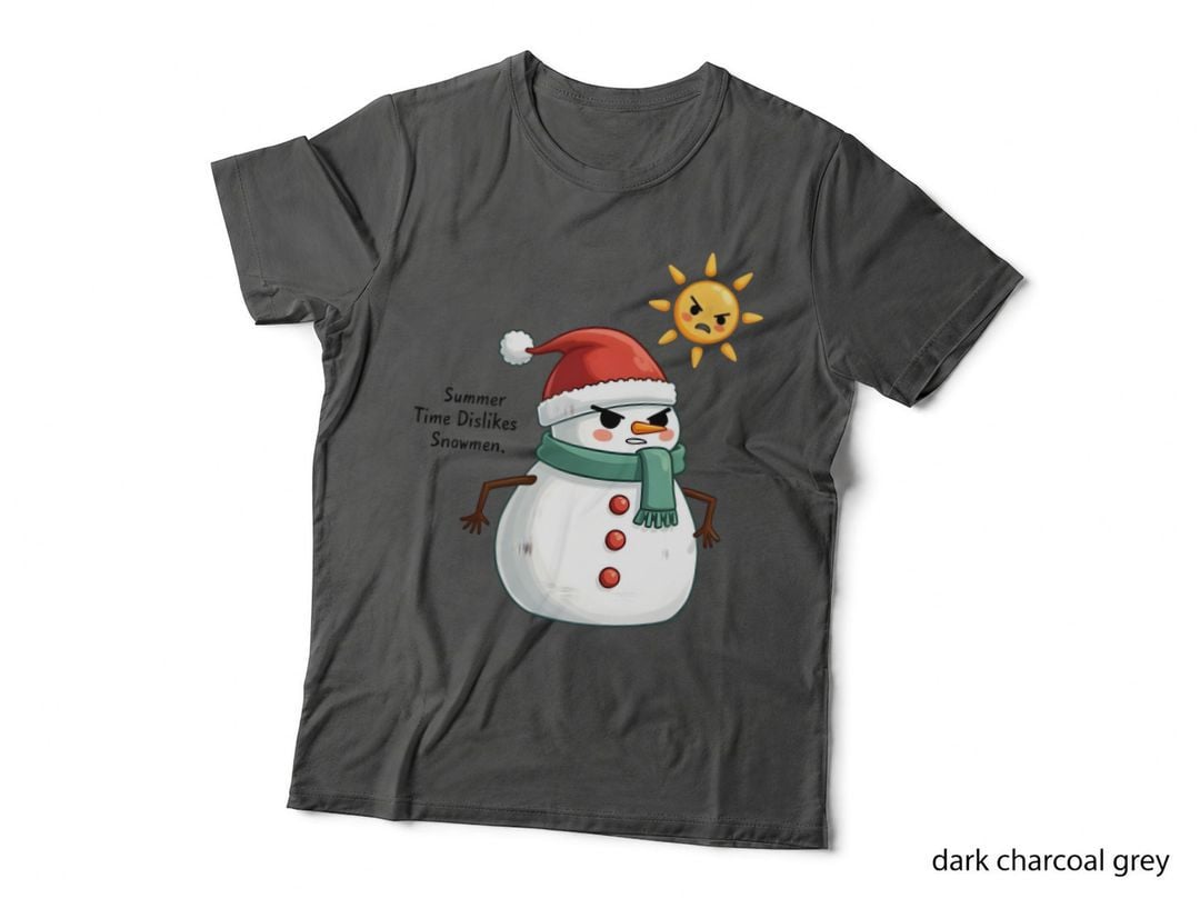 Summer Time Dislikes Snowmen Angry Snowman Funny Winter T-Shirt