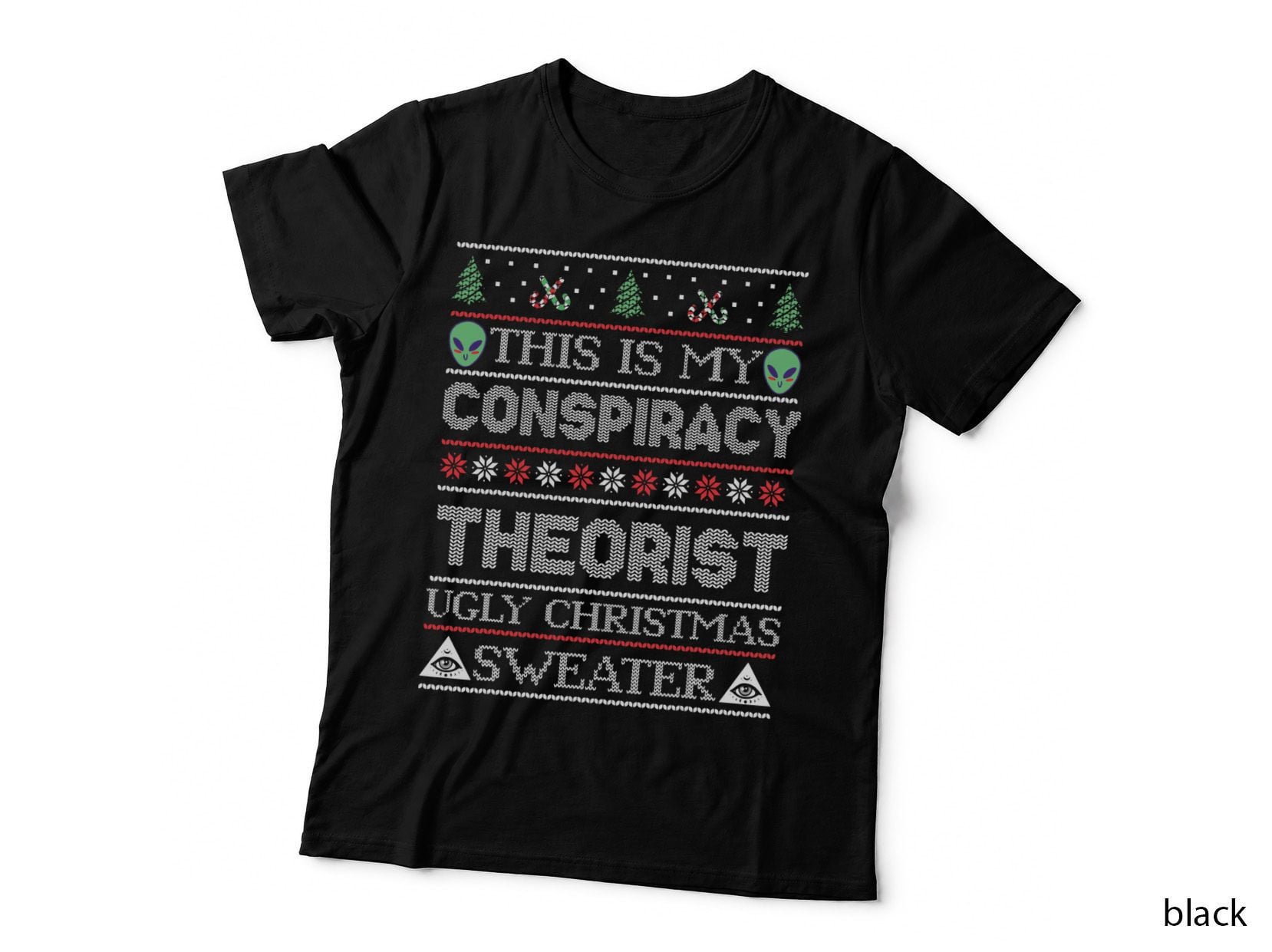 This Is My Conspiracy Theorist Ugly Christmas Sweater Xmas T-Shirt