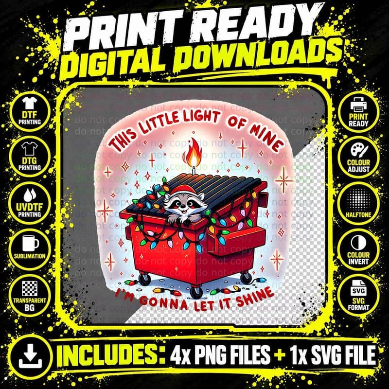 This Little Light of Mine I'm Gonna Let It Shine Png SVG Digital Bundle