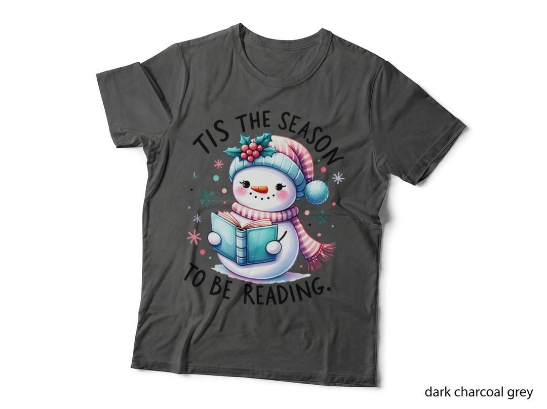 Tis the Season to Be Reading Snowman Pm, Vintage Retro, Gift T-Shirt