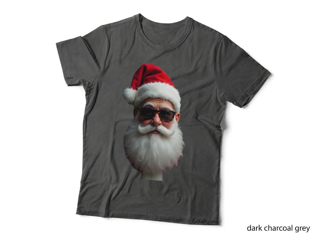 Tortoiseshell Sunglasses Santa Claus Cool Christmas Holiday T-Shirt