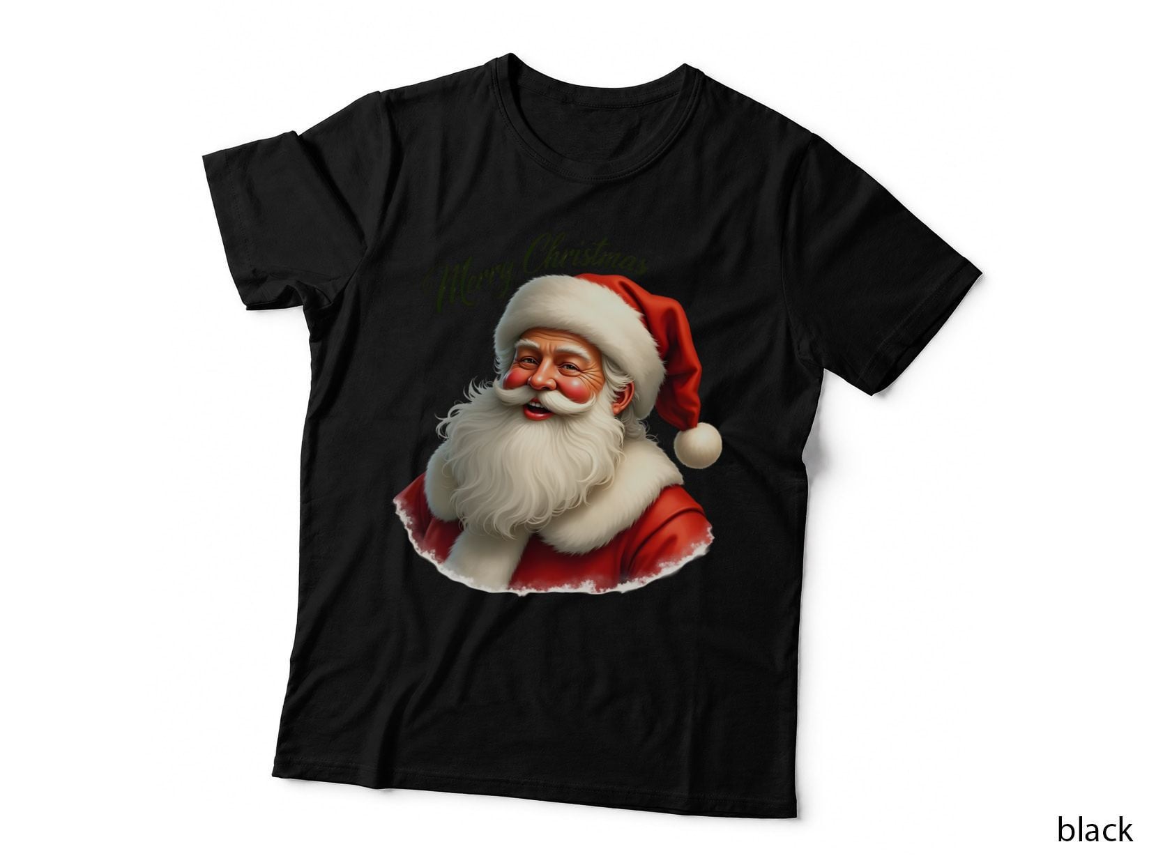 Traditional Christmas Portrait Graphic Tee, Holiday 5 T-Shirt