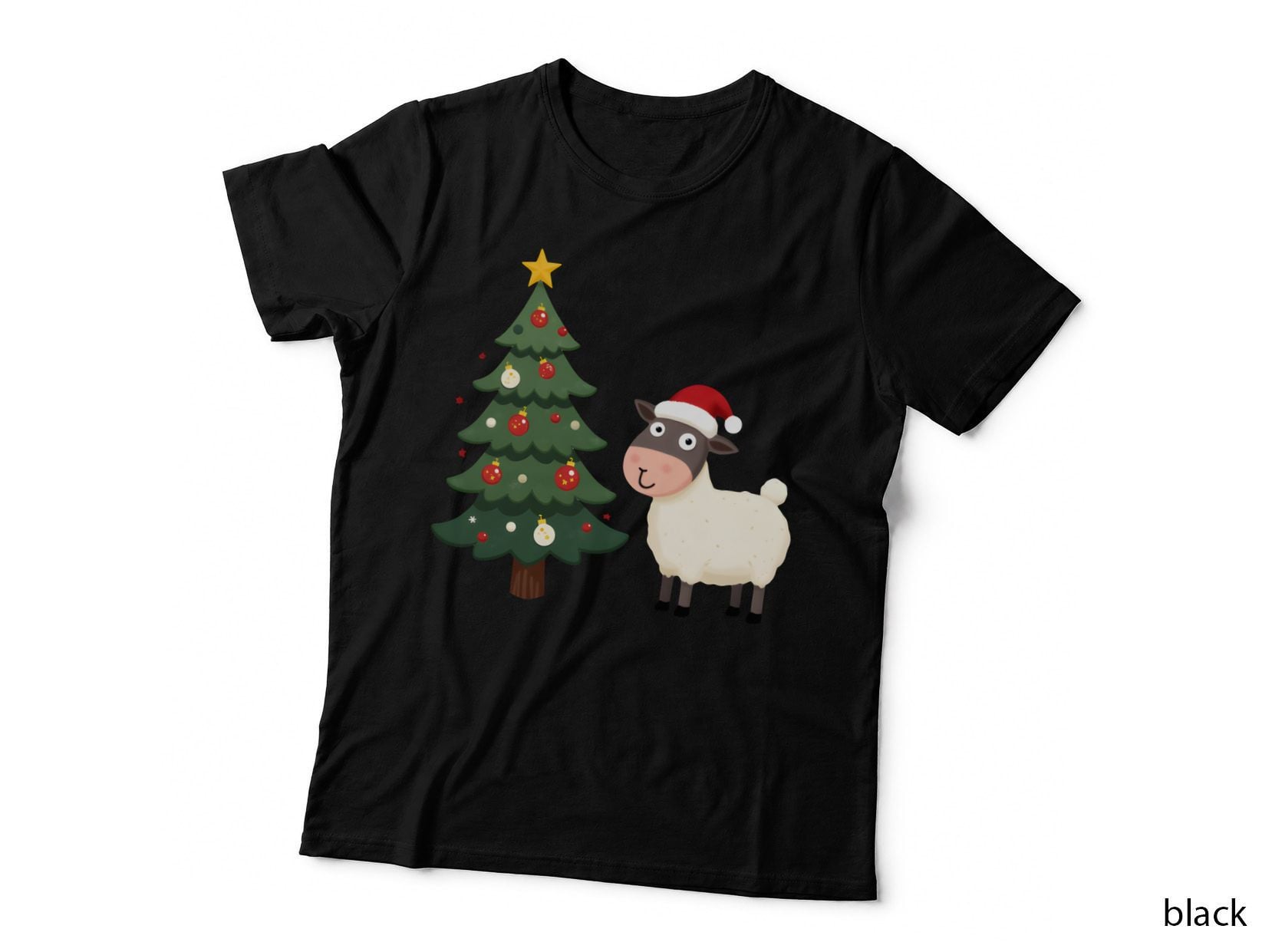 Welsh Christmas Sheep Nadolig Llawen Cute Farm Animal Holiday T-Shirt