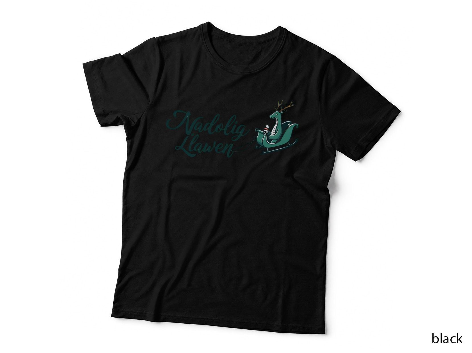 Welsh Dragon Nadolig Llawen Santa T-Shirt