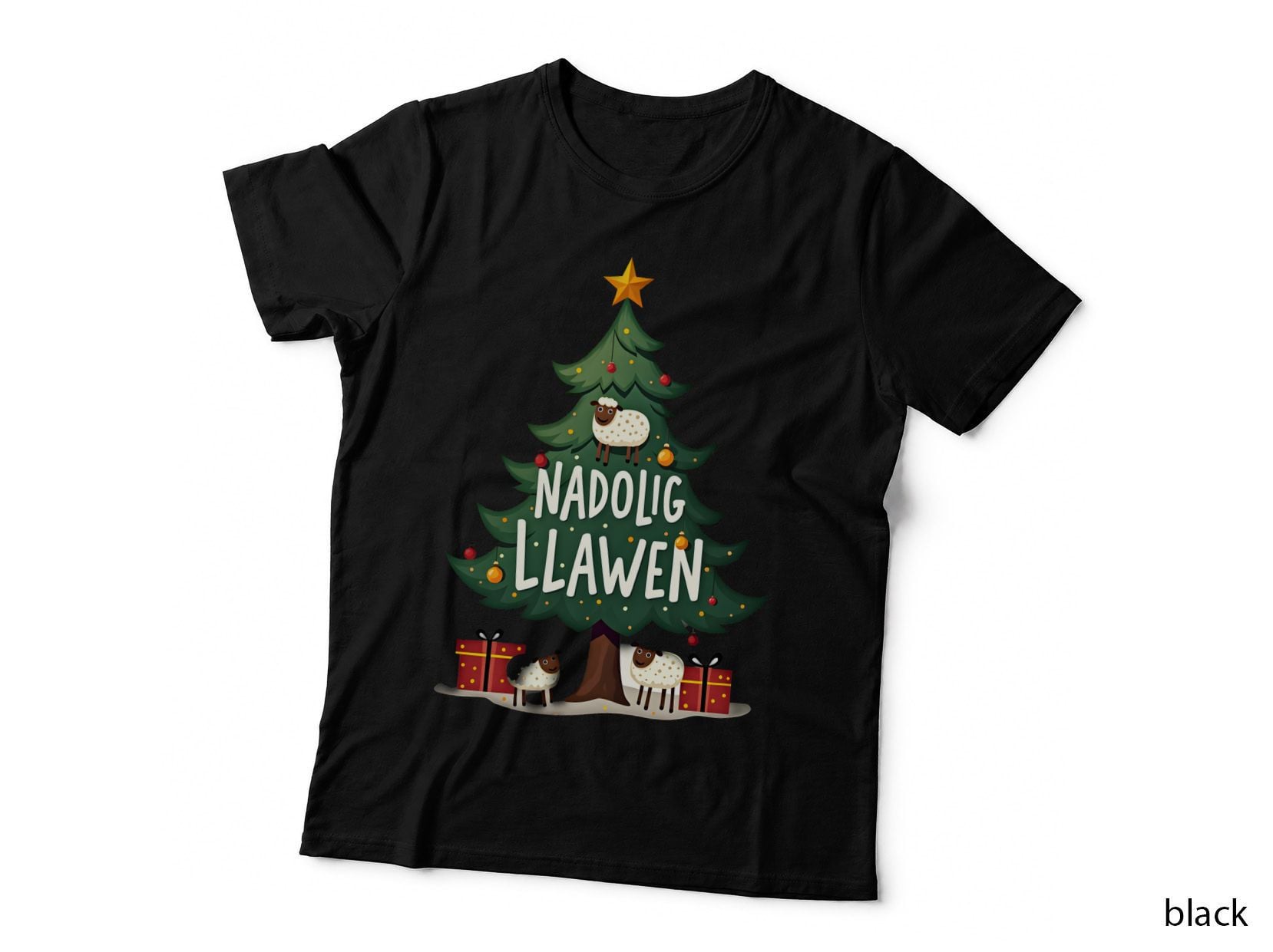 Whimsical Christmas Tree with Sheep T-Shirt