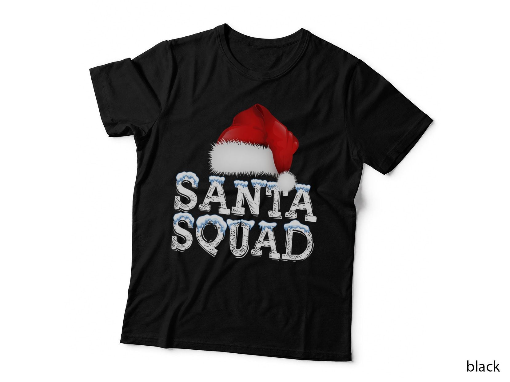 Xmas Santa Squad Family Team Santa Matching Christmas Tree T-Shirt