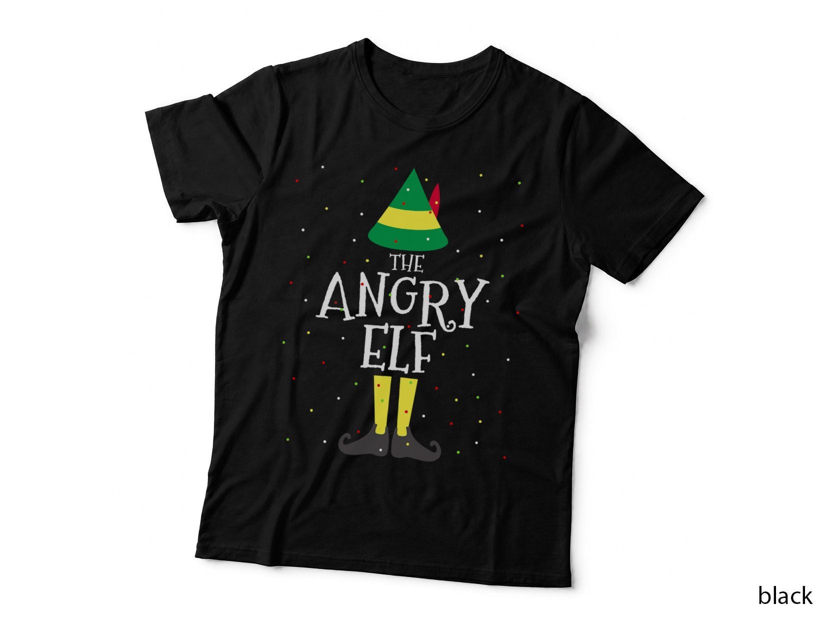 Angry Elf Family Matching Christmas Group Men Women Kids T-Shirt