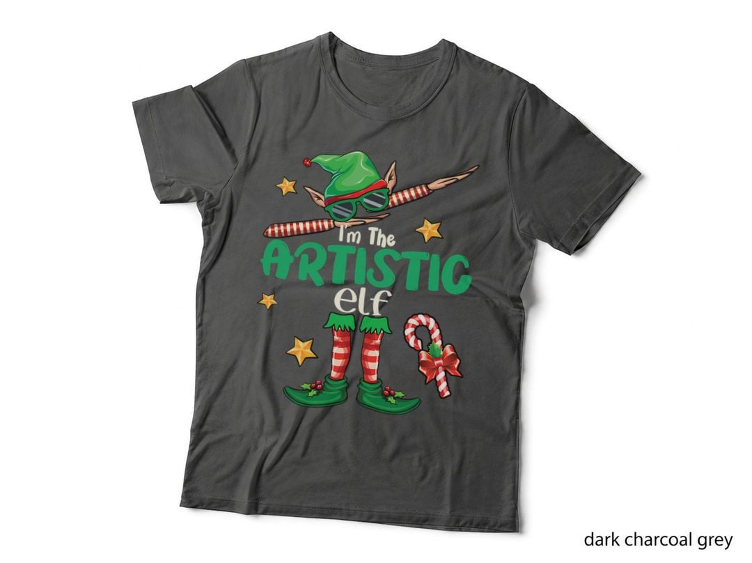 Artistic Elf Family Matching Group Christmas Squad T-Shirt