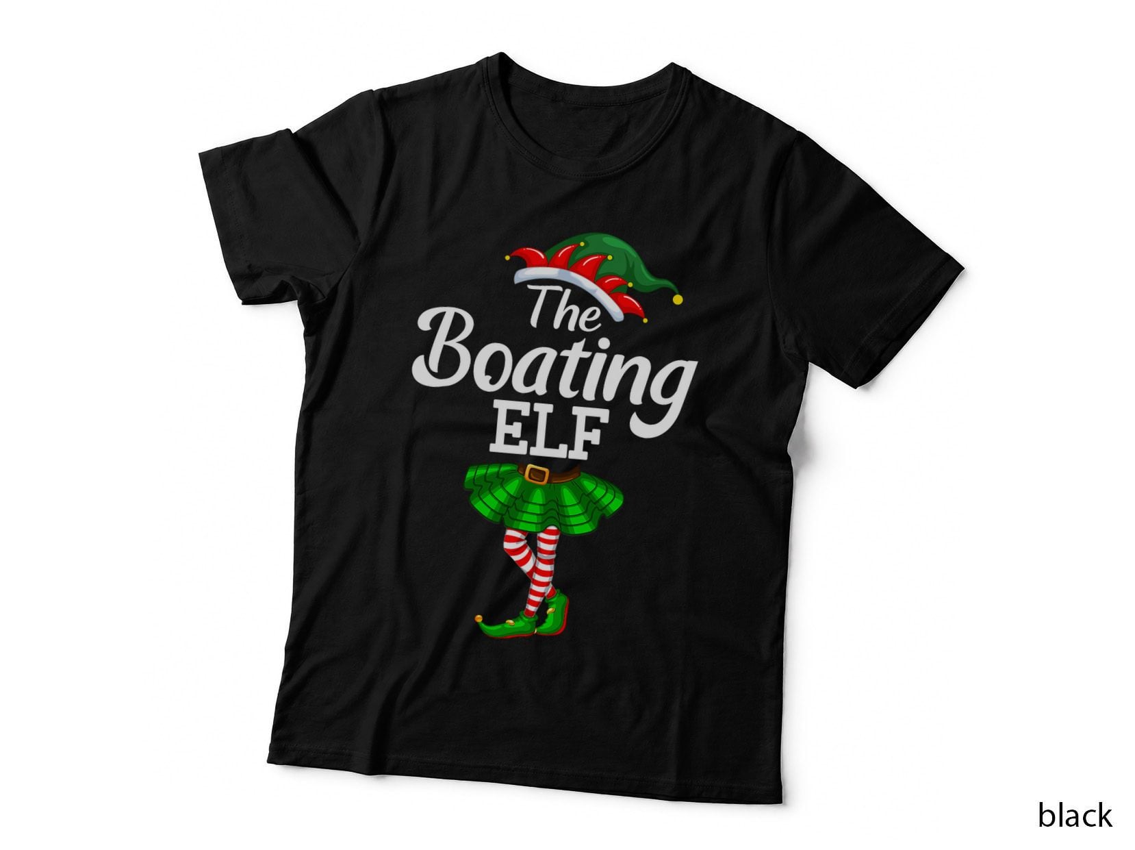 Boating Elf Christmas Costume Matching Family Elf Squad T-Shirt