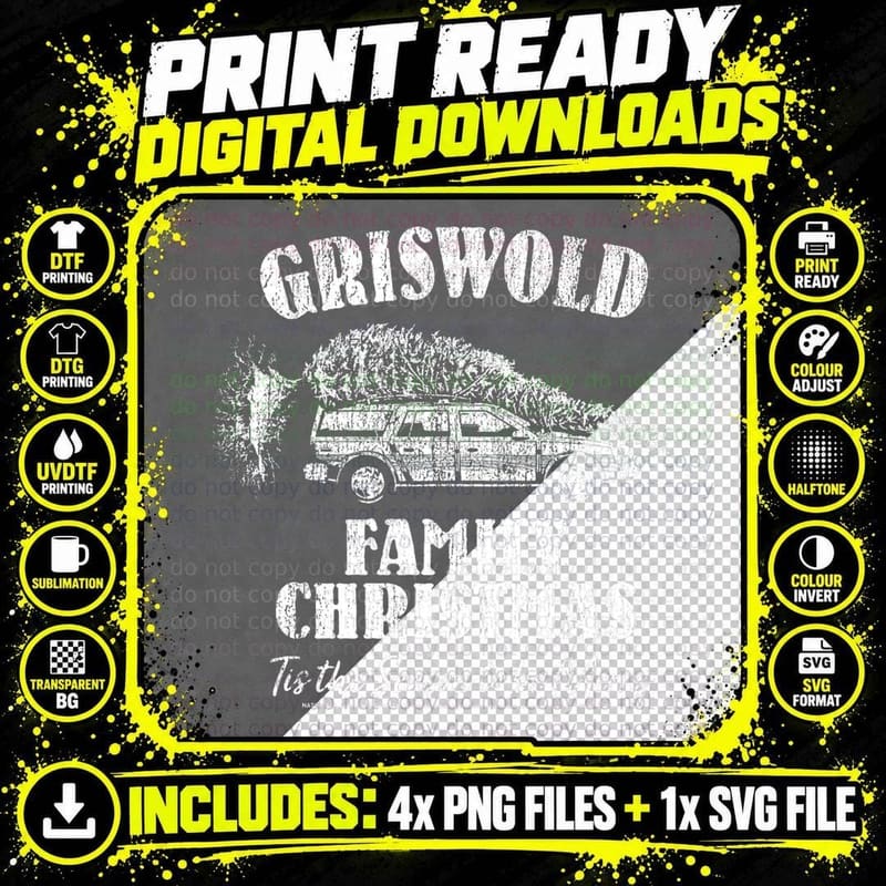 Christmas Vacation 'Tis the Season Car Png SVG Digital Bundle