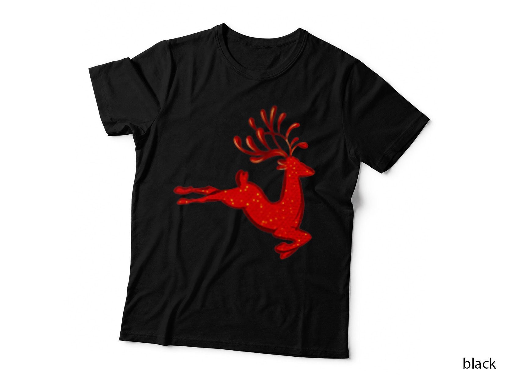 Cute Red Reindeer Jumping - Love Animals Christmas Holidays T-Shirt
