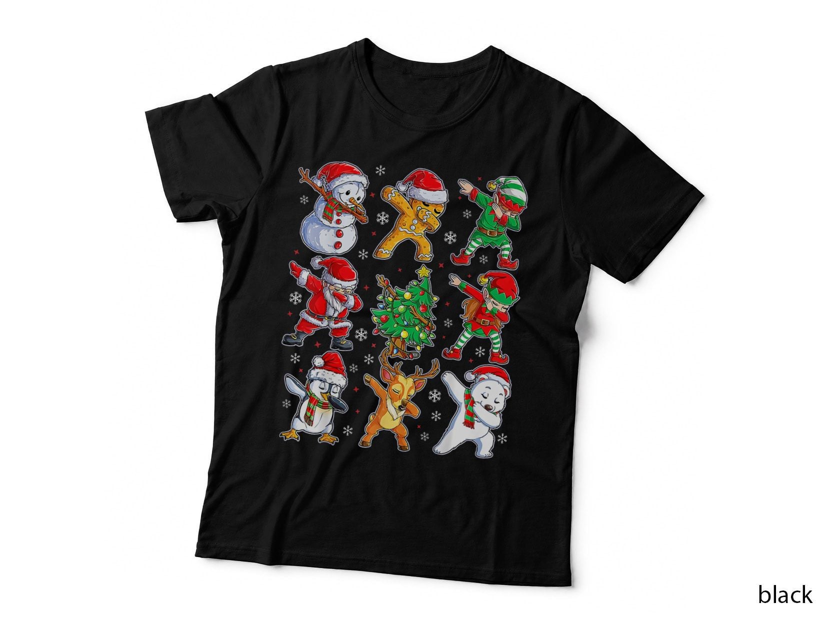 Dabbing Santa Elf Friends Christmas Boys Girls Men Xmas Dab T-Shirt