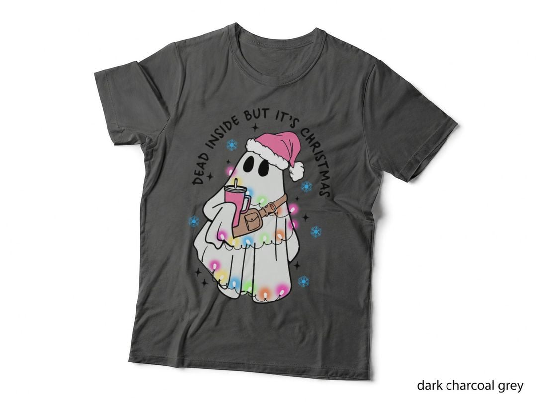 Dead Inside but It's Christmas Boojee Tumbler Inspired Ghost T-Shirt
