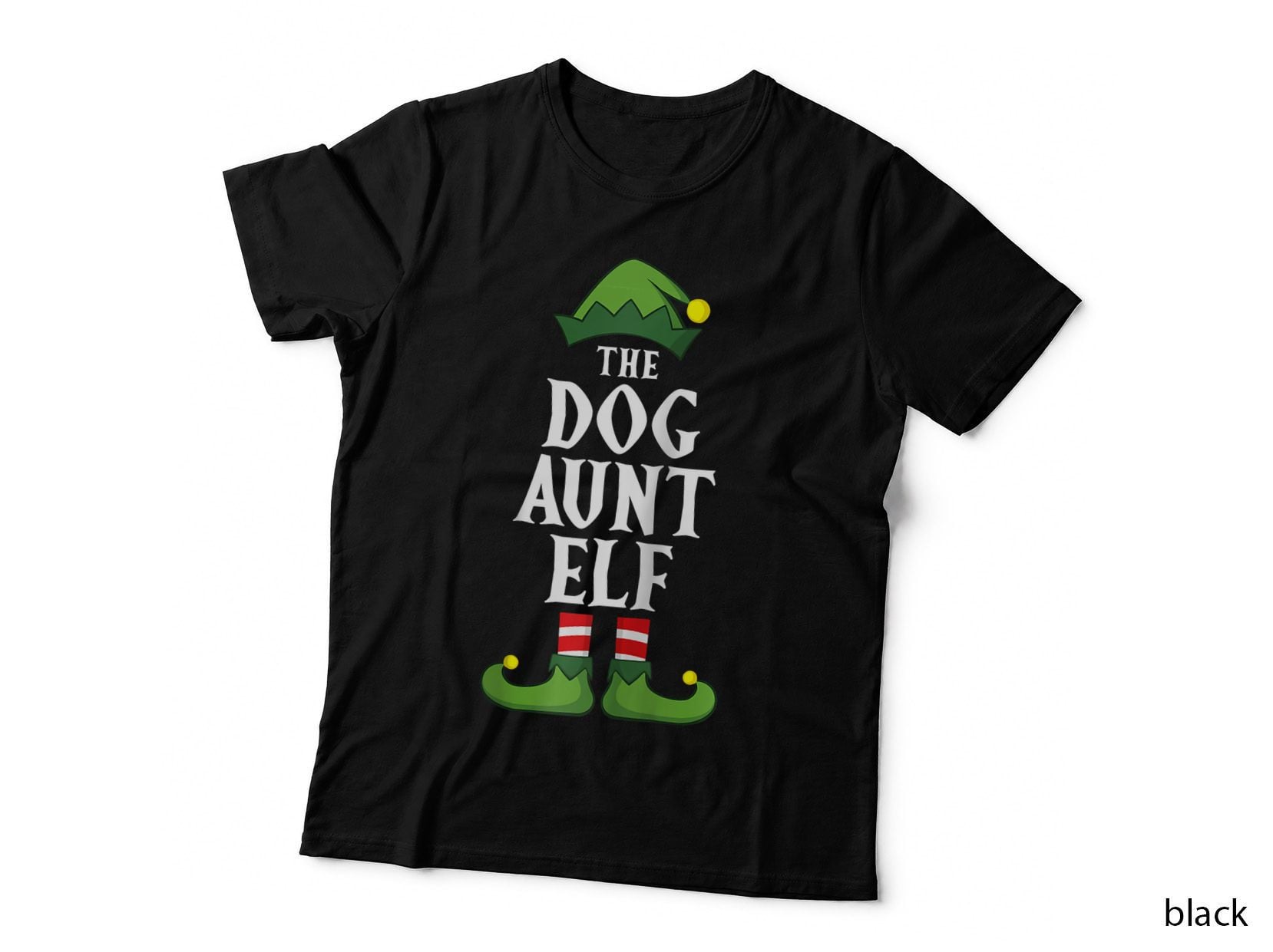 Dog Aunt Elf Christmas Pajama Family Group Matching, Holiday Gift T-Shirt