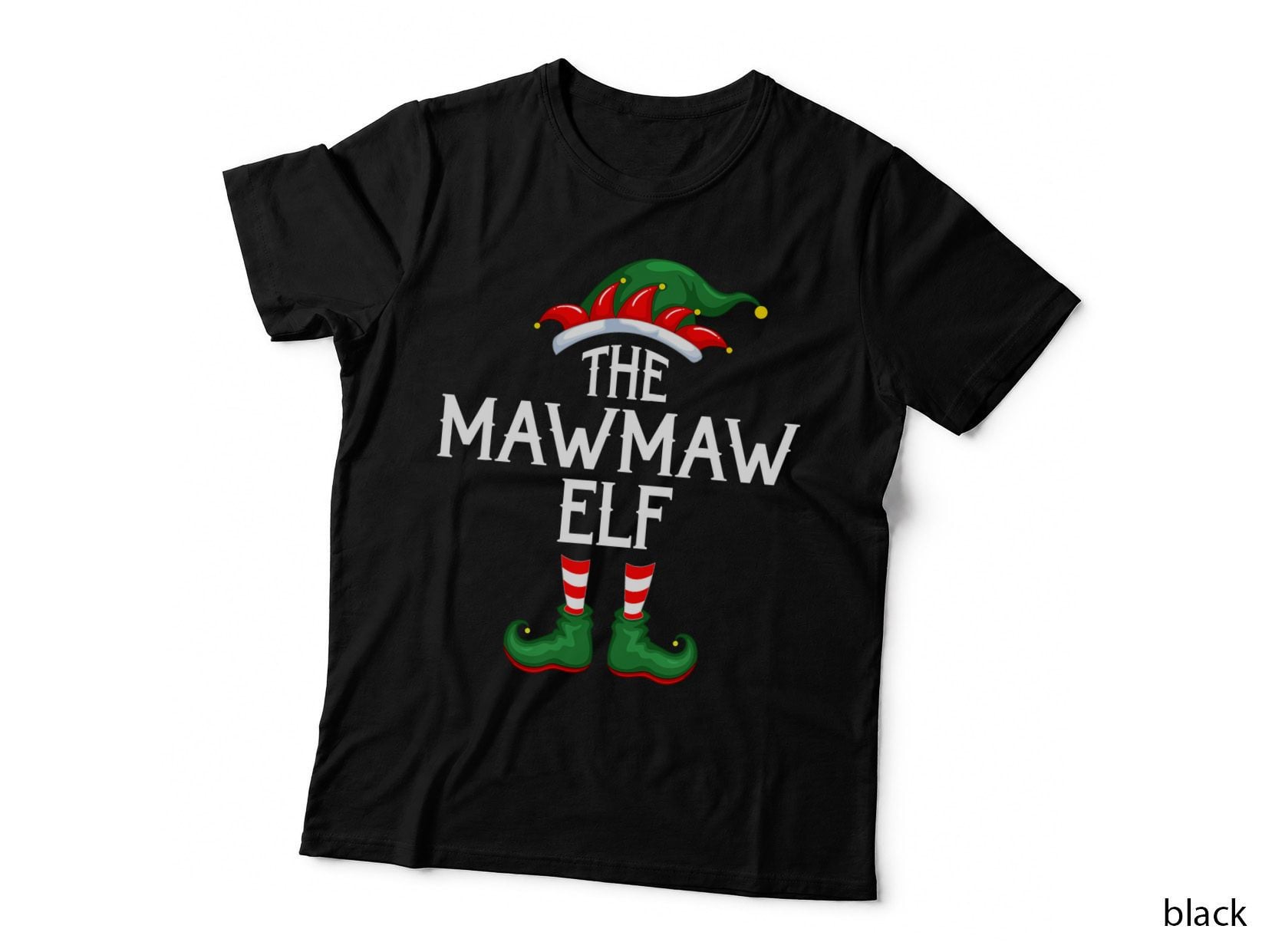 Elf Squad Family Matching the Mawmaw Elf Christmas T-Shirt