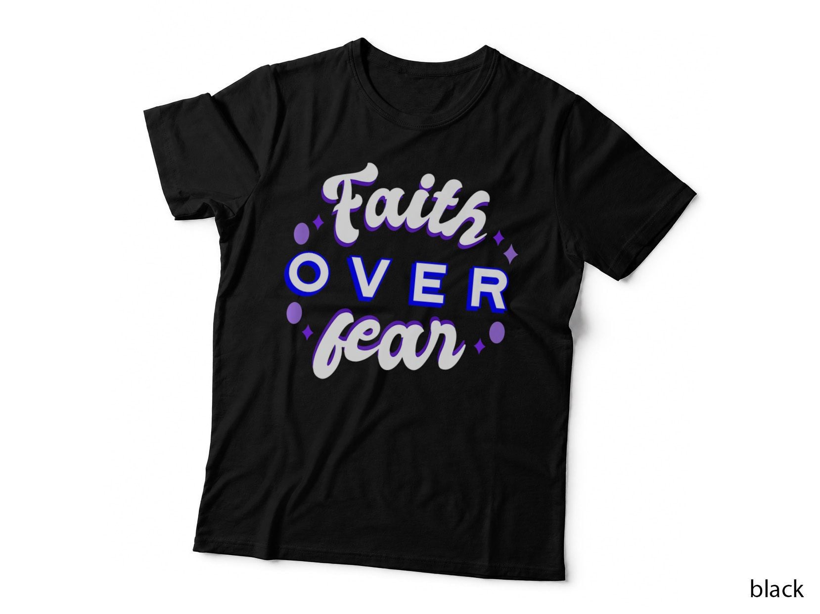 Faith Over Fear, Hope and Love, Full of Christmas, Festive Holiday T-Shirt