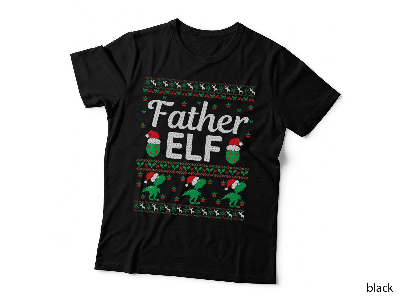 Father Elf Christmas Family, Ugly Xmas, Festive Holiday T-Shirt