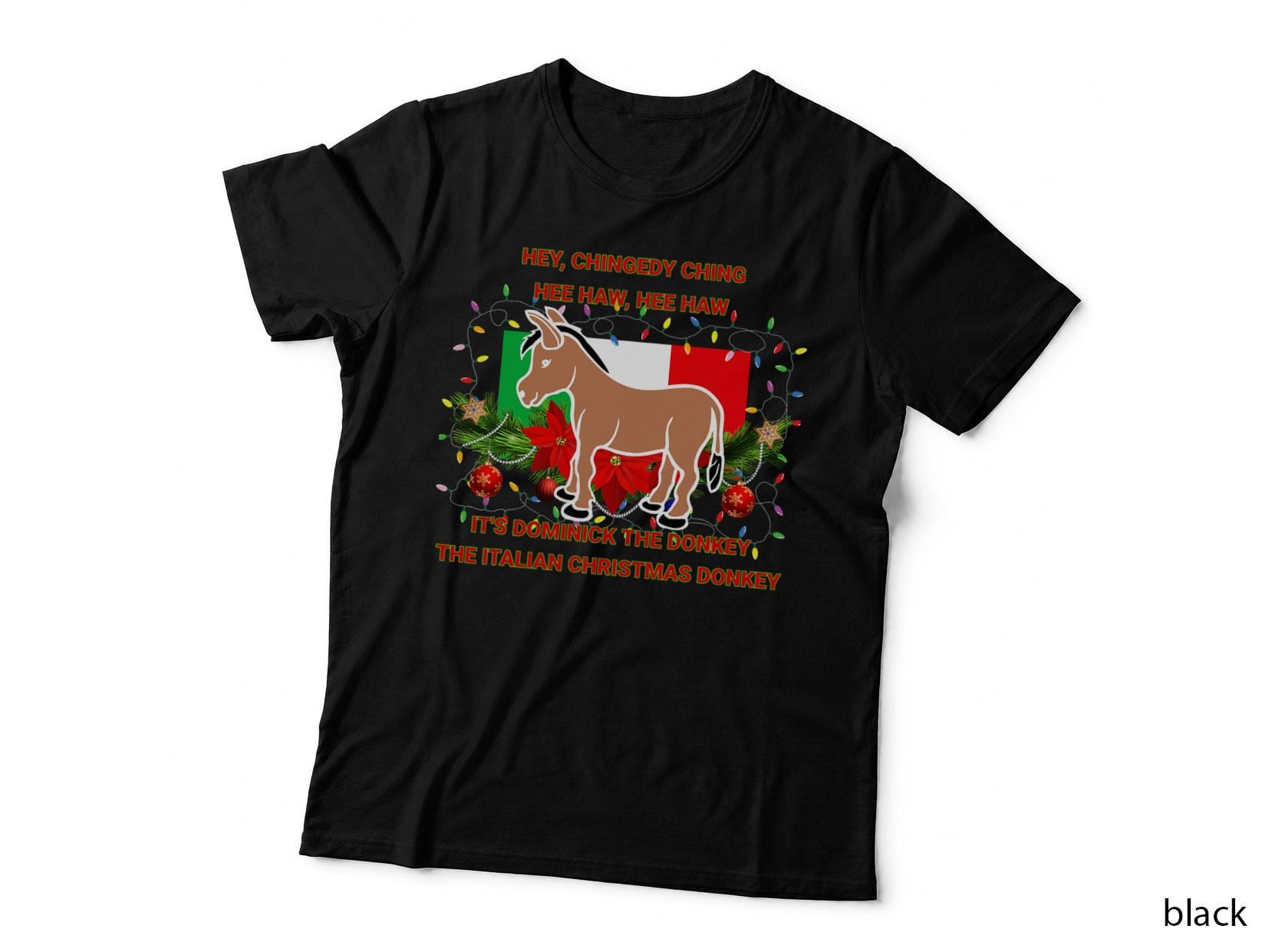 Funny Christmas Italian Christmas Donkey Dominick the Donkey T-Shirt