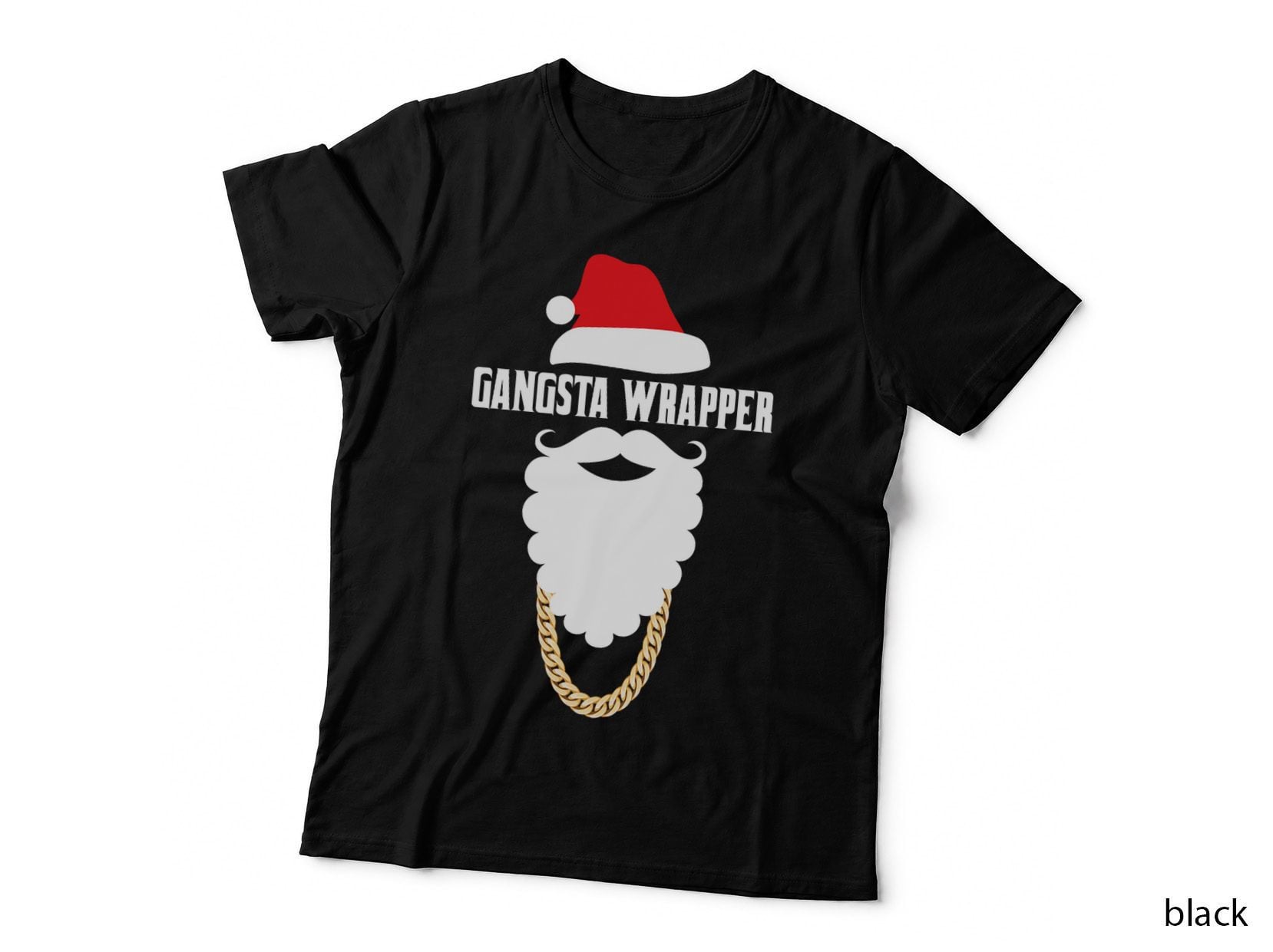 Gangsta Wrapper Funny Santa Christmas T T-Shirt